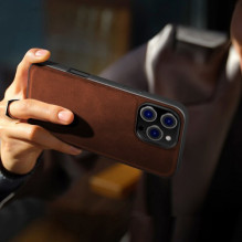 Dėklas X-Level "Earl III Collection" skirtas Apple iPhone 17 rudas