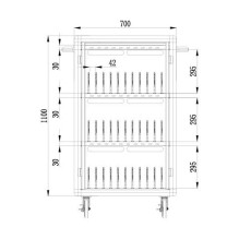 Techly I-CABINET-30DUTY portable device management cart / cabinet White, Blue