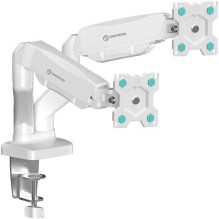 Monitor Mount - ONKRON G-160-W Dvigubas laikiklis 13-32" monitoriams, maksimalus 8 kg, balta
