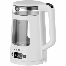 AENO Electric Kettle EK6: 1850-2200W, 2L, Strix, Square-shaped body, Transparent lid, High Resistant Glass, LED-Illumina