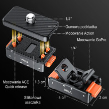 Kameros Adapteris - VRIG AC07 Aliuminio Montavimo Adapteris su Greitu Išleidimu
