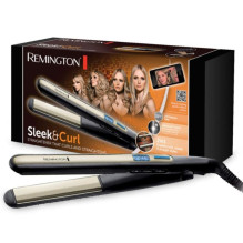 Plaukų Tiesinimo Žnyplės - Remington S6500 Sleek &amp; Curl Keraminės Juodos Aukso