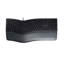Klaviatūra - Cherry KC 4500 ERGO USB AZERTY Ergonomiška su riešo atrama Juoda