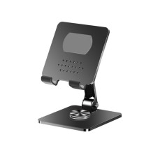 iLike STM4 Metal Tablet PC Holder Stand with Adjustable Perfect Angle &amp; 360 Rotation Black Black