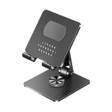 iLike STM4 Metal Tablet PC Holder Stand with Adjustable Perfect Angle &amp; 360 Rotation Black Black