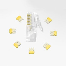 Ugreen 10x plug connector RJ45 8P8C Cat 6 Transparent (50961)