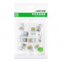 Ugreen 10x plug connector RJ45 8P8C Cat 6 Transparent (50961)
