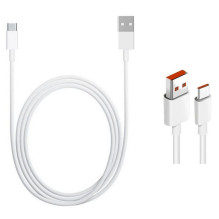 „Xiaomi“ originalus USB-C duomenų kabelis 6A 1m baltas (birus)