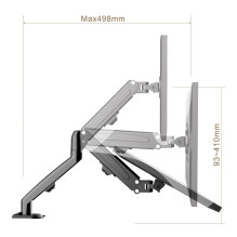 Maclean MC-860N Monitor Mount, with Gas Spring, 13"-27", 8 kg, Black Maclean MC-860N Monitor Mount, with Gas Spring, 13"-27", 8 kg, Black