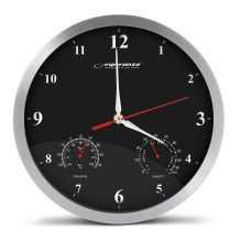 Esperanza Washington Black Mechanical Wall Clock Round Black