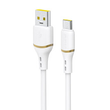 Dudao L25T USB-A - USB-C Silicone Cable 5A 1m - White