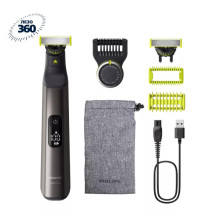Elektrinis Įrankis - Philips OneBlade Pro QP6552 / 15 Skustuvas 120min Veikimo Laikas 20 Ilgio Nustatymų Juodas