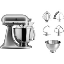 Virtuvinis Kombainas - KitchenAid 4.8L Maisto Procesorius Artisan 5KSM175PSECU Kontūro Sidabras