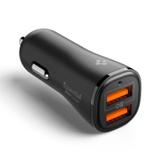 Spigen Essential EV302 30W 2-Port USB-A Car Charger - Black