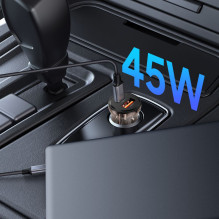 Tech-Protect CC01 45W 2-Port USB-A / USB-C Car Charger - Black