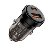 Tech-Protect CC03 30W 2-Port USB-A / USB-C Car Charger - Black