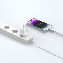 Tech-Protect NC20W Wall Charger with 100 cm USB-C / Lightning Cable - White