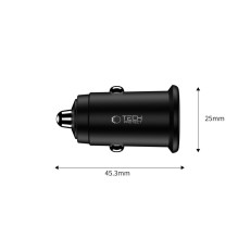 Tech-Protect CC02 35W Car Charger 2-Port USB-C / USB-A - Black