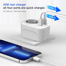 Tech-Protect TA100 UK Adapter - White