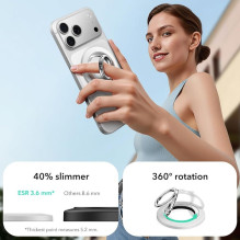 ESR magnetinis „HaloLock MagSafe“ telefono laikiklis – baltas