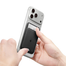 „Spigen S314-3“ magnetinė „MagSafe“ magnetinė piniginė – juoda