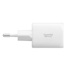 „Spigen Essential EE352EU“ USB-C / USB-A 35 W sieninis įkroviklis – baltas