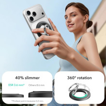 ESR magnetinis „HaloLock MagSafe“ telefono laikiklis – juodas