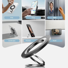 ESR magnetinis „HaloLock MagSafe“ telefono laikiklis – juodas