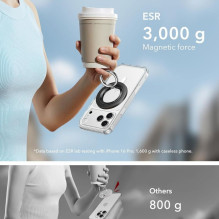 ESR magnetinis „HaloLock MagSafe“ telefono laikiklis – juodas