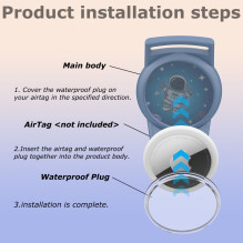 Tech-Protect Nylon Strap for Apple AirTag 1 / 2 - Blue