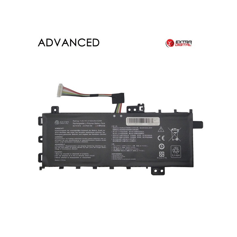 Nešiojamo kompiuterio baterija ASUS B21N1818, 4150mAh, Extra Digital Advanced