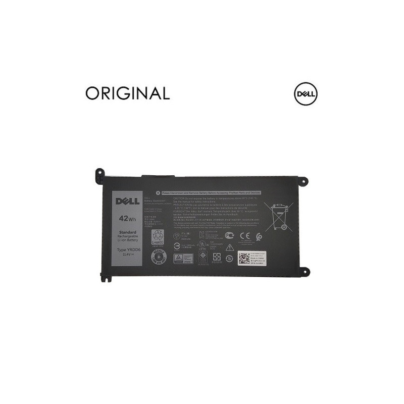 Laptop battery DELL YRDD6, 3500mAh, Original