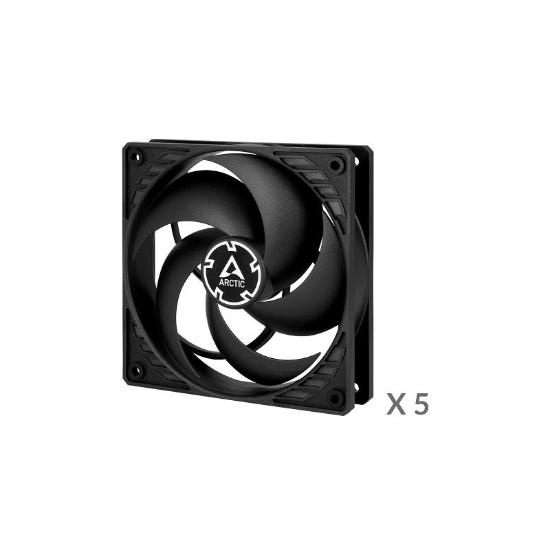 ARCTIC P12 case fans, 3-pin, 120mm, 5pcs, black