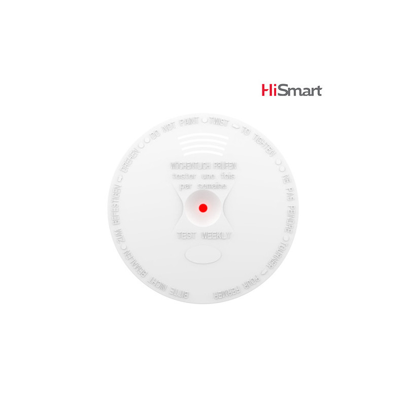 HiSmart wireless smoke detector (certified to BS EN 14604:2005)