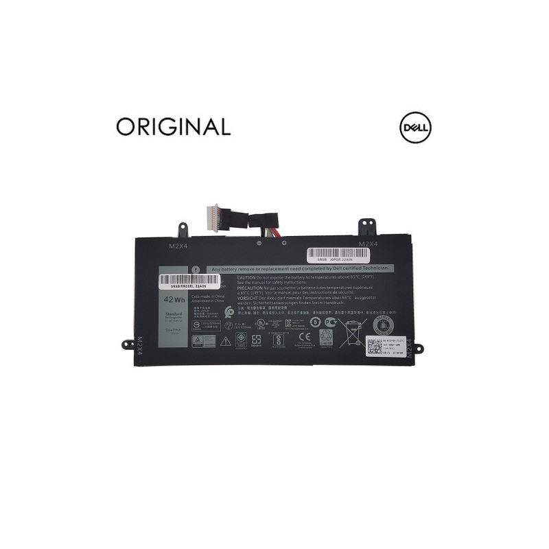 Laptop battery DELL J0PGR, 42Wh, 5250mAh, Original