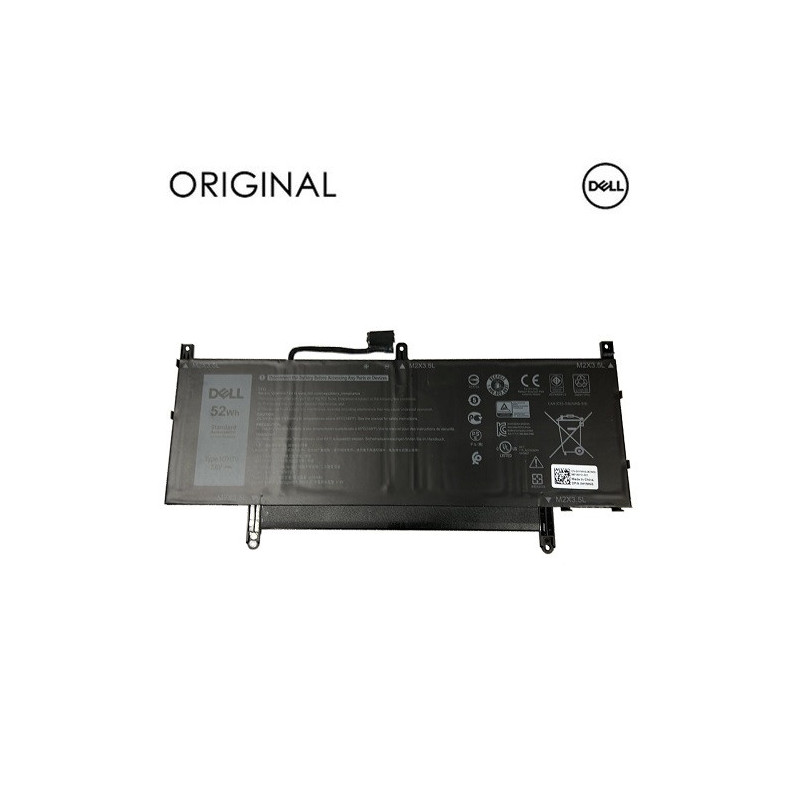 Laptop battery DELL N7HT0, 52Wh, 6500mAh, Original