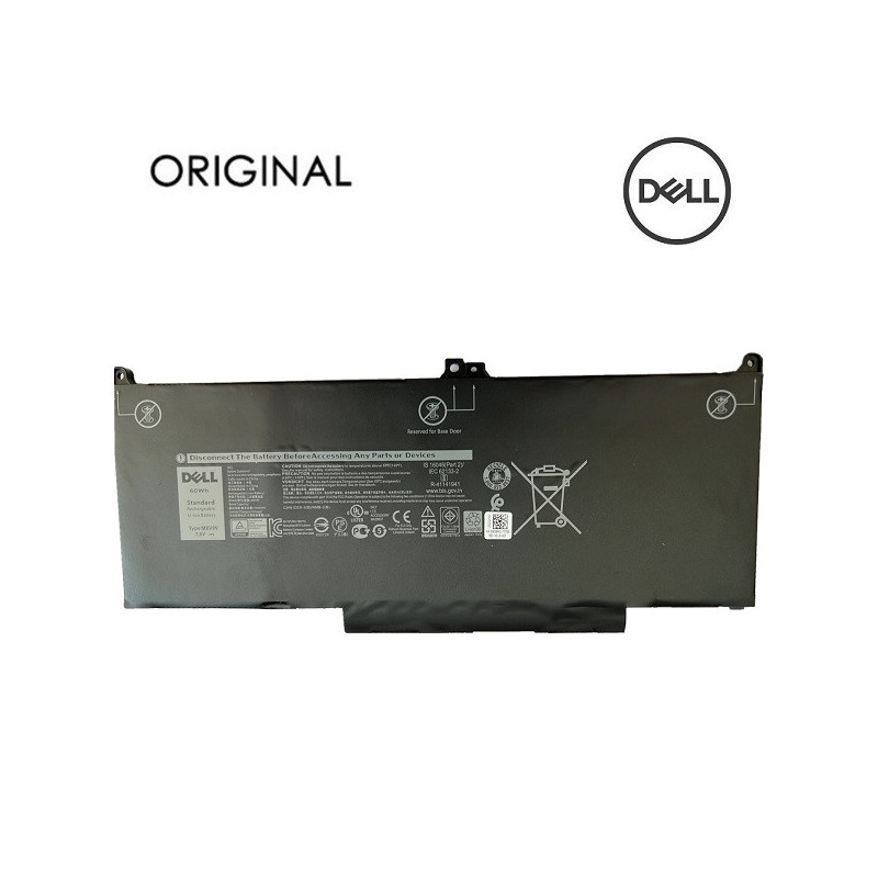 Laptop battery DELL MXV9V, 60Wh, Original
