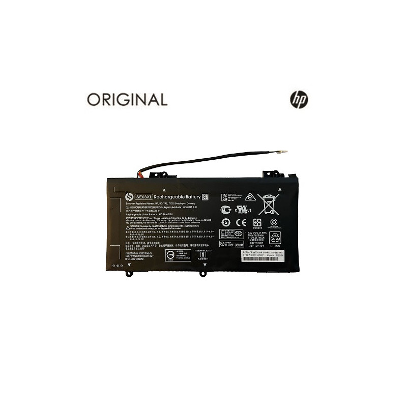 Nešiojamo kompiuterio baterija HP SE03XL, 3450mAh, Original