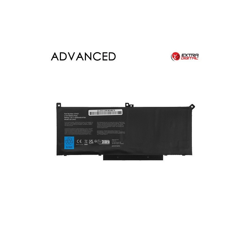 Laptop battery DELL F3YGT, 7200mAh, Extra Digital Advanced