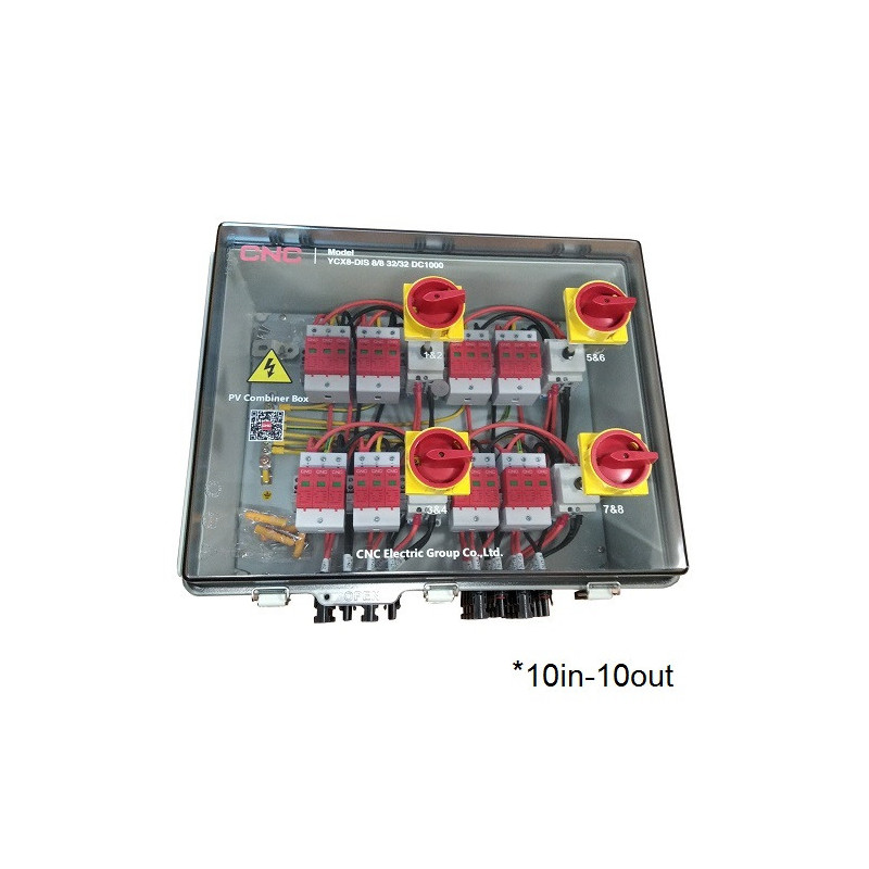 PV disconnect panel, DC 10in-10out, IP66
