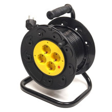 Extension cord with reel 15m, 4 sockets, 3x1.5mm2