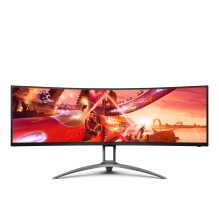 Skystųjų kristalų monitorius, AOC, AG493UCX2, 48,8 colio, žaidimų / išlenktas, VA skydelis, 5120x1440, 32:9, 165 Hz, mat