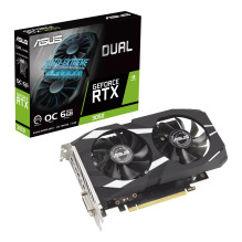 Vaizdo plokštė, ASUS, NVIDIA GeForce RTX 3050, 6 GB, GDDR6, 96 bitų, PCIE 4.0 16x, dviejų lizdų ventiliatorius, 1xDVI-D,