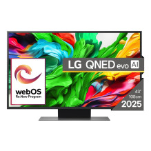 TV Set, LG, 43", 4K / Smart, 3840x2160, Wireless LAN, Bluetooth, webOS, Black, 43QNED86A3C