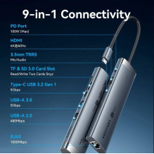 NB ACC DOCKING STATION 9IN1 / USB-C 0.15M TGVHB VENTION