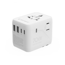 POWER ADAPTER TRAVEL 70W / WHITE TPA-2A3C70-01-W GEMBIRD