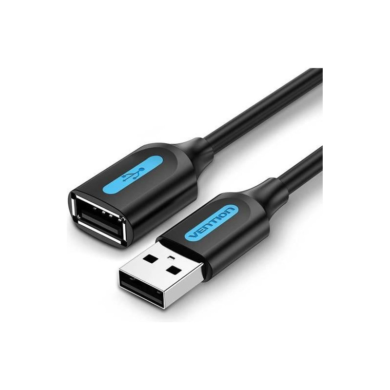 CABLE USB2.0 MALE TO FEMALE / 1.5M BLACK CBIBG VENTION