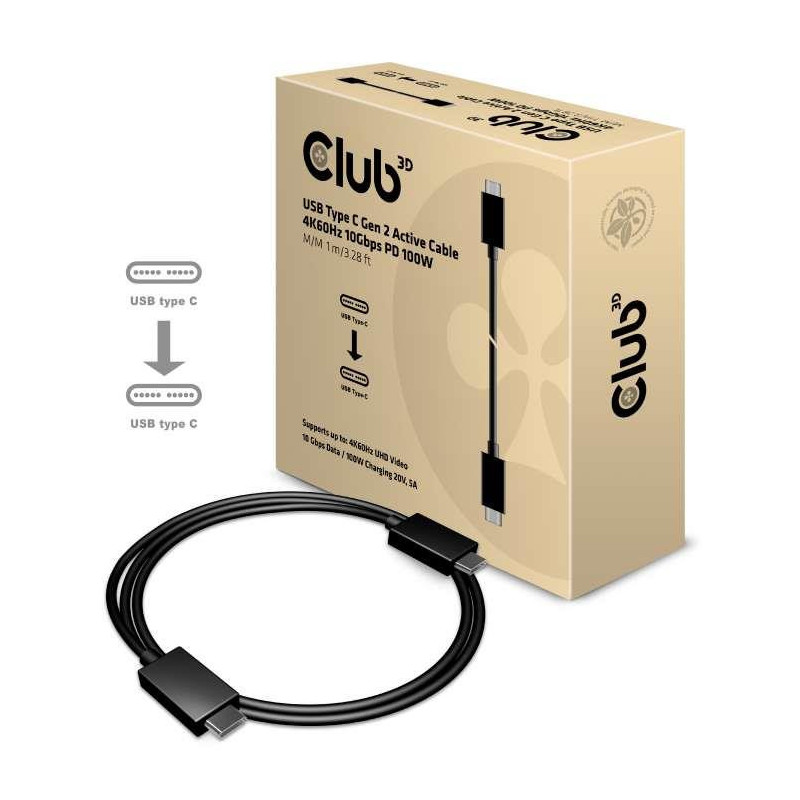 CLUB3D USB-C Į USB-C JUNGTIS 1M / M / M CAC-1522