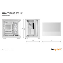 Case, BE QUIET, ATX / micro ATX / Mini-ITX, White, Midi Tower, PC, BGW86