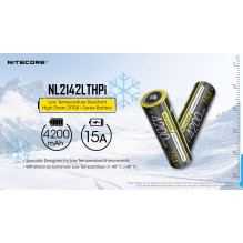 NITECORE 21700 High Drain Dual Way Output Low Temperature Resistant Li-ion Rechargeable Battery NL2142LTHPi NITECORE 21700 High Drain Dual Way Output Low Temperature Resistant Li-ion Rechargeable Battery NL2142LTHPi